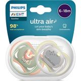 Philips Avent SCF085/17 Ultra Air Emzik 6-18 Ay 2li Erkek - 6 - 18 Ay - Çok Renkli