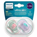 Philips Avent Scf085/18 2'li 6-18 Ay Kız Ultra Air Silikon Emzik
