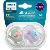 Philips Avent SCF085/18 Ultra Air Emzik 6-18 Ay 2li Kız - 6 - 18 Ay - Şeffaf