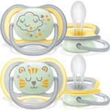 Philips Avent SCF376/01 Ultra Air Gece Emziği 18+ Ay Silikon Hızlı Akış Tekli Biberon Emziği