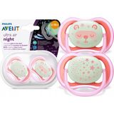 Philips Avent SCF376/22 Ultra Air Night Karanlıkta Parlar Gece Emziği 6-18 ay Kız - 6 - 18 Ay - Çok Renkli