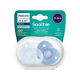 Philips Avent Soothie Ortodontik Saklama Kutulu 2li Emzik 0-6 Ay - Erkek Çok Renkli