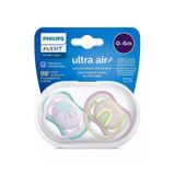 Philips Avent Ultra Air 0-6 Ay 2'li Mor ve Yeşil Desenli Emzik