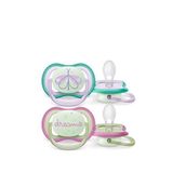 Philips Avent Ultra Air 0-6 Ay Silikon 2'li Gece Emziği - Beyaz