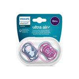 Philips Avent Ultra Air 18 Ay+ 2'li Lacivert ve Mor Desenli Emzik