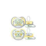 Philips Avent Ultra Air 18+ Ay Silikon Gece Emziği - Sarı