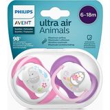 Philips Avent Ultra Air 2'li Emzik 6-18AY Pembe/mor (4 Adet)