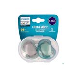 Philips Avent Ultra Air 6 - 18 Ay Erkek Bebek Emziği 2'li Mavi