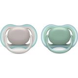 Philips Avent Ultra Air 6 - 18 Ay Silikon Emzik Renkli Konforlu Tasarım-SCF085/16 - Gri