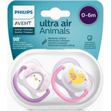 Philips Avent Ultra Air Animals 0-6 Ay Silikon Emzik 2'li Pembe - Mor Renkli Özellikler - 0 - 6 Ay