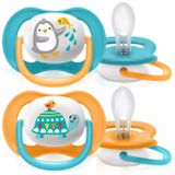 Philips Avent Ultra Air Animals Emzik, 6-18 Ay, Turkuaz-Turuncu