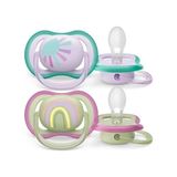 Philips Avent Ultra Air Emzik 0-6 Ay 2li Kız SCF085/59 - Siyah