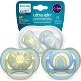 Philips Avent Ultra Air Emzik 0-6 Ay, 2'li Paket, Erkek, SCF085/58 - Çok Renkli - 0 - 6 Ay