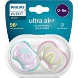 Philips Avent Ultra Air Emzik 0-6 Ay, 2'li Paket, Kız (5 Adet)