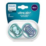 Philips Avent Ultra Air Emzik, 18 Ay+, Erkek Bebekler için, 2’li Paket, Ortodontik Silikon, Geniş Hava Delikli, Mikrodalga Sterilize Edilebilir, BPA İçermez, SCF349/18