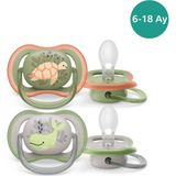 Philips-Avent Ultra Air Emzik 6-18 Ay 2'li Erkek SCF085/60, Standart - Çok Renkli