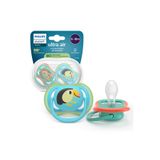 Philips Avent Ultra Air Emzik 6-18 Ay, Erkek, Ortodontik, Yumuşak Silikon Uçlu, BPA İçermez, Hijyen Kutulu, 2'li, SCF087/11
