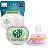 Philips Avent Ultra Air Emzik 6-18 Ay, Kız, Ortodontik, Yumuşak Silikon Uçlu, Bpa Içermez, Hijyen Kutulu, 2'li, SCF087/13 - Çok Renkli - 6 - 18 Ay