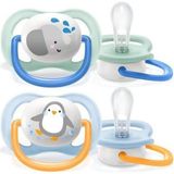 Philips Avent Ultra Air Emzik, Erkek Bebekler Için 0-6 Ay, 2'li Paket, Ortodontik Silikon, Geniş Hava Delikli, Mikrodalga Sterilize Edilebilir, Bpa Iç - Renkli - Standart