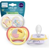 Philips Avent Ultra Air Emzik, Ortodontik, 0-6 Ay, Kız, SCF087/04 - Çok Renkli - 0 - 6 Ay