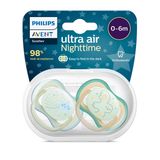 Philips Avent Ultra Air Gece Emziği 0-6 Ay, 2'li Paket, Erkek