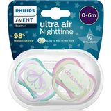 Philips Avent Ultra Air Gece Emziği 0-6 Ay Silikon Malzemeden Üretilmiş Ortodontik 2'li Paket