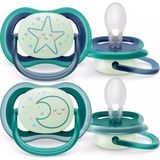 Philips Avent Ultra Air Gece Emziği 6-18 Ay, 2'li Erkek, SCF376/13 - 6 - 18 Ay - Çok Renkli