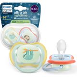 Philips Avent Ultra Air Gece Emziği, Ortadontik, Karanlıkta Parlayan, 0-6 Ay, Erkek, SCF376/24 - Çok Renkli - 0 - 6 Ay