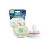 Philips Avent Ultra Air Gece Emziği, Ortadontik, Karanlıkta Parlayan, 0-6 Ay, Erkek, SCF376/24
