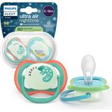Philips Avent Ultra Air Gece Emziği, Ortadontik, Karanlıkta Parlayan, 6-18 Ay, Erkek, SCF376/28 - Çok Renkli - 6 - 18 Ay