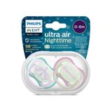Philips Avent Ultra Air Nighttime Yeşil ve Mor Desenli 0-6 Ay 2'li Gece Emziği