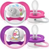 Philips Avent Ultra Air Silikon Emzik 6-18 Ay Kız Çocuklar İçin Nefes Alabilir Tasarım
