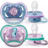 Philips Avent Ultra Air Silikon Emzik 6-18 Kız SCF085/61 Ay Renkli 2li Set Ortodontik Özellikli