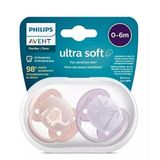 Philips Avent Ultra Hava Emziği Ortodontik ve BPA, Ekstra Havalandırma Delikleri 0-6 Ay (Kız Tasarımı) 2'li Paket