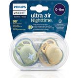 Philips Avent Ultra Soft 0-6 Ay Ortodontik Emzik 2’li – Hassas Ciltler Için Bpa Içermez Emzik Seti - Yeşil - Krem - 0 - 6 Ay