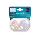Philips Avent Ultra Soft 2'li Emzik, 0-6 Ay, Kız, Pembe ve Mor