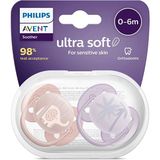 Philips Avent Ultra Soft Emzik 0-6 Ay, 2'li Paket, Kız (3 Adet)