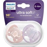 Philips Avent Ultra Soft Emzik 0-6 Ay, 2'li Paket, Kız (5 Adet)