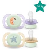 Philips Avent Ultra Start Gece Emziği Silikon 0-2 Ay İçin Ortodontik Tasarım Tekli