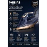 Philips Azur Buharlı Ütü 8000 Serisi, 260G Turbo Şok Buharlı Ütü Optimaltemp Akıllı Sensörlü Kumaşa Göre Isı Ayarlayan Teknoloji