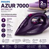 Philips Azur DST7061/30 Buharlı Ütü Koyu Mor 3000W Güç