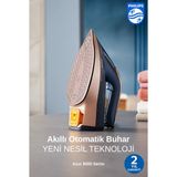 Philips Azur Yeni Seri Premium Buharlı Ütü 3000 W, Kumaşa Göre Otomatik Isı Ayarı, OptimalTemp Teknoloji ile Sıfır Yanık Riski + Onerous Tartı