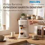 Philips Baristina Gerçek Espresso Makinesi Philips Tr Garantili Evde Profesyonel Barista Deneyimi Yaşatan, Kolay Temizlenebilir, Yenilikçi Portafiltre Sistemli, Şık ve Kompakt Tasarımlı Kahve Makinesi