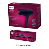 Philips BHD510/10 2300 W Saç Kurutma Makinesi ve BHS732/00 Argan Yağlı UV Korumalı Saç Düzleştirici