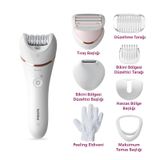 Philips BRE720/05 Epilatör (Yüz+Koltuk alti+Bikini Bölgesi+Bacak)Islak-Kuru,Işıklı,Kablosuz beyaz