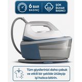 Philips Buhar Kazanlı Ultra Hafif Ütü 6 Bar Basınç Şok Buhar Gücü Kolay Saklama - Beyaz