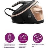 Philips Buhar Kazanlı Ütü Sıfır Yanma Riski Akıllı Isı Ayarı Gerektirmeyen Teknolojik Ütü Yüksek Basınçlı Güçlü Şok Buharlı Mor Siyah