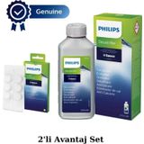 Philips CA6700/10 Espresso Makinesi Kireç Temizleme Solüsyonu - CA6704/10 Yağ Çözücü Tablet 2'li Ava