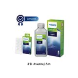 Philips CA6700/10 Espresso Makinesi Kireç Temizleme Solüsyonu - CA6704/10 Yağ Çözücü Tablet 2'li Avantaj Set