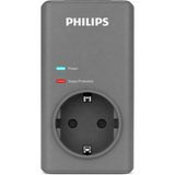 Philips CHP7010G/10 1140 Joule Tekli Akım Korumalı Priz, Gri